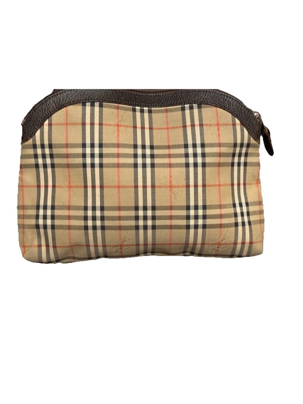 BURBERRY’s Nova Check Beige Canvas Pouch Clutch Vintage - Picture 3 of 11